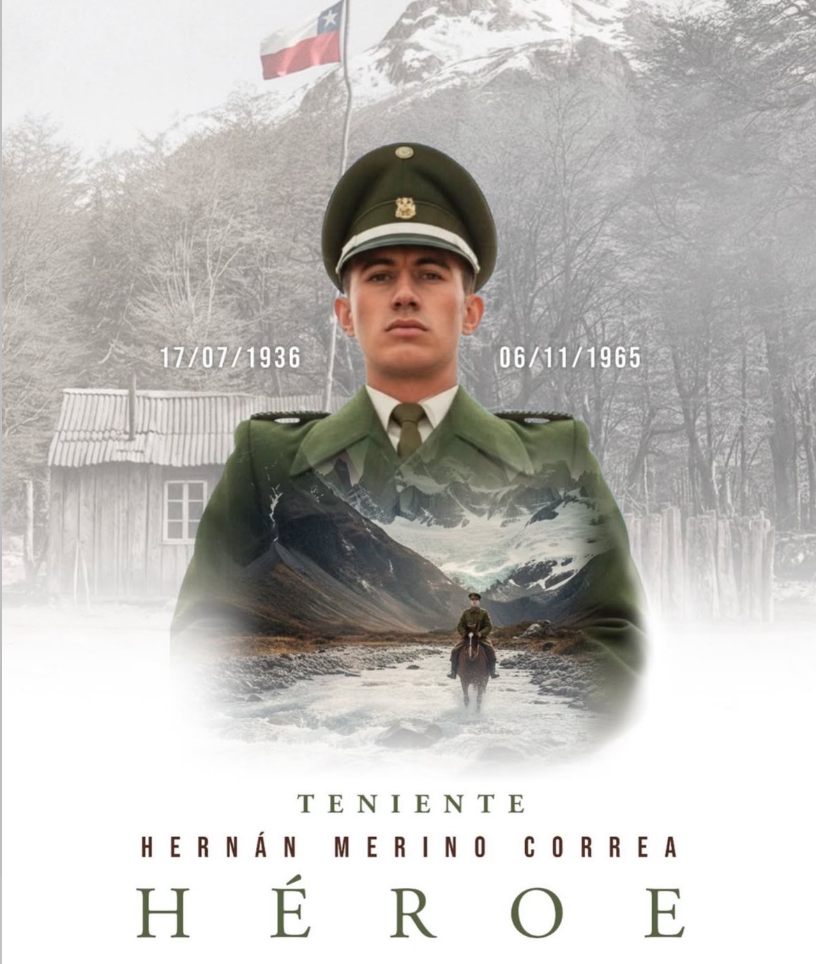 HOY 6 DE NOVIEMBRE SE CUMPLEN 60 AÑOS DE LA MUERTE DEL TENIENTE DE CARABINEROS HERNÁN MERINO CORREA