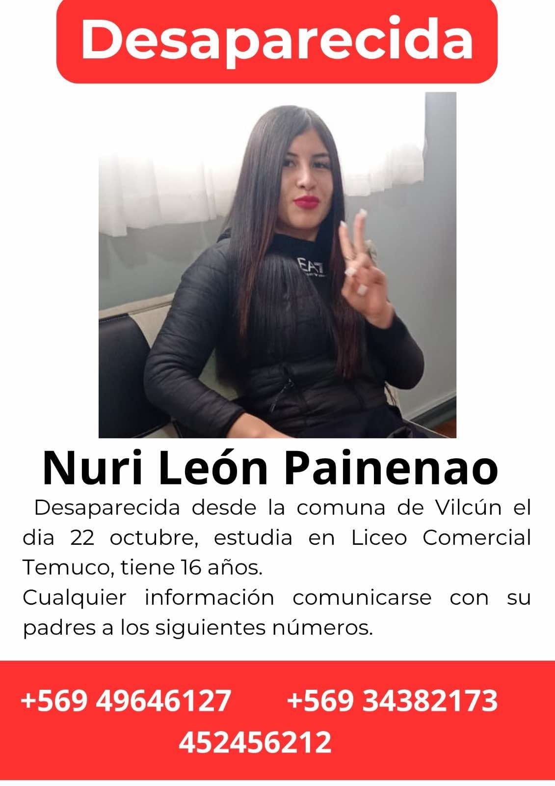 SERVICIO DE UTILIDAD PÚBLICA: «JOVEN EXTRAVIADA EN TEMUCO»