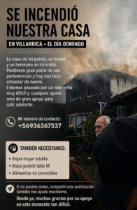 Aviso de Utilidad Pública por incendio de inmueble en Villarrica.