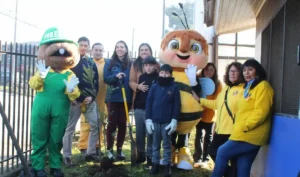 Niños de La Araucanía plantaron árboles melíferos en conmemoración del «Día Mundial de las Abejas».