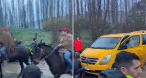Solidaridad en Malleco: «Huasos a caballo rescatan furgón escolar sumergido tras el colapso del río Rehue en Angol»